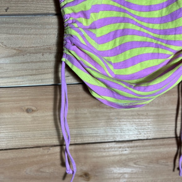 The Simpsons x Lisa Simpson Y2K, Womens S, Pink & Neon Yellow Cinch Psychedelic - Picture 8 of 8